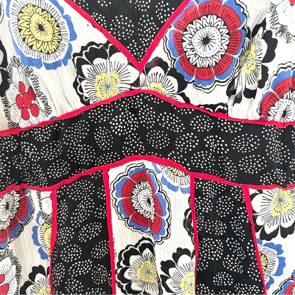 Bisou Bisou Mini Babydoll Dress Y2k Floral Sheer Garden Girl Festival Size Large - Picture 4 of 14